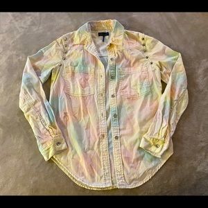 Multicolored Pastel Button Down Shirt